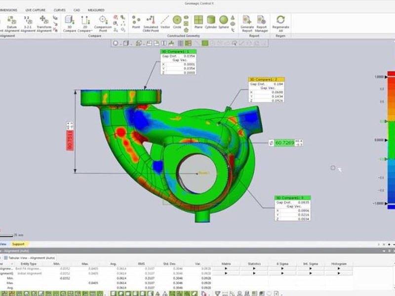 CAD model data using Geomagic Control X