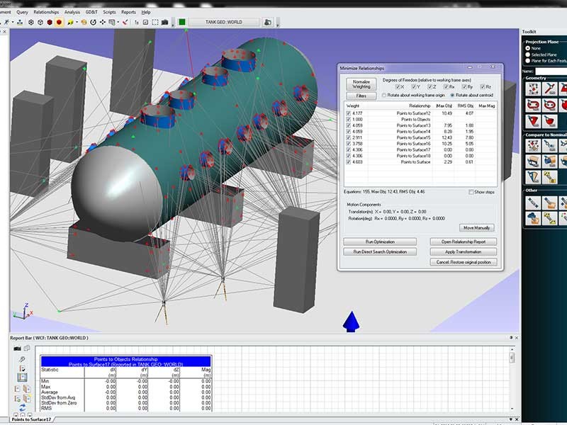 data output for NRK SpatialAnalyzer