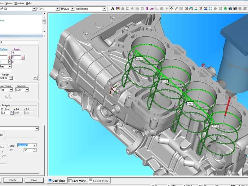 CAD model data of a machined part