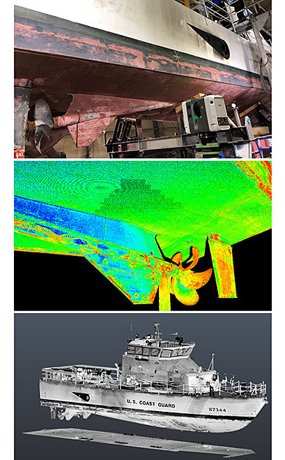 QM0925-OO-Manage-InPlace-Machining-p7-Using-long-range-scanners-on-Coast-Guard-Cutter Advanced Metrology Instruments in Heavy Industry Example: Using Long Range Scanners on Coast Guard Cutter