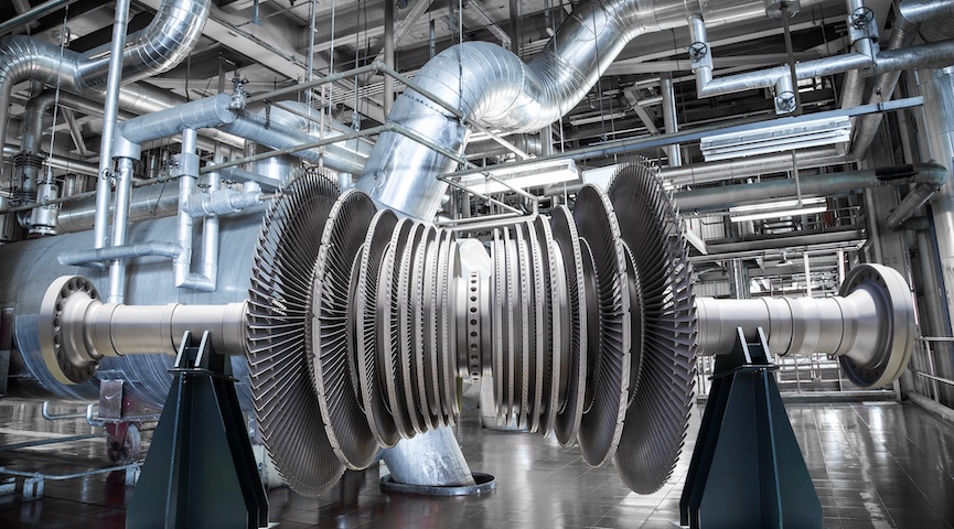Steam turbine of power generator in an industrial thermal power plant