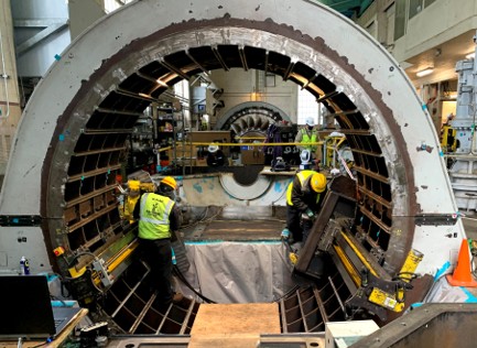 Horizontal Unit Stator Frame Keyway Machining