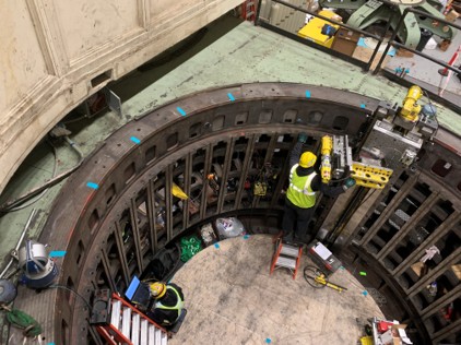 Vertical Unit Stator Frame Keyway Machining